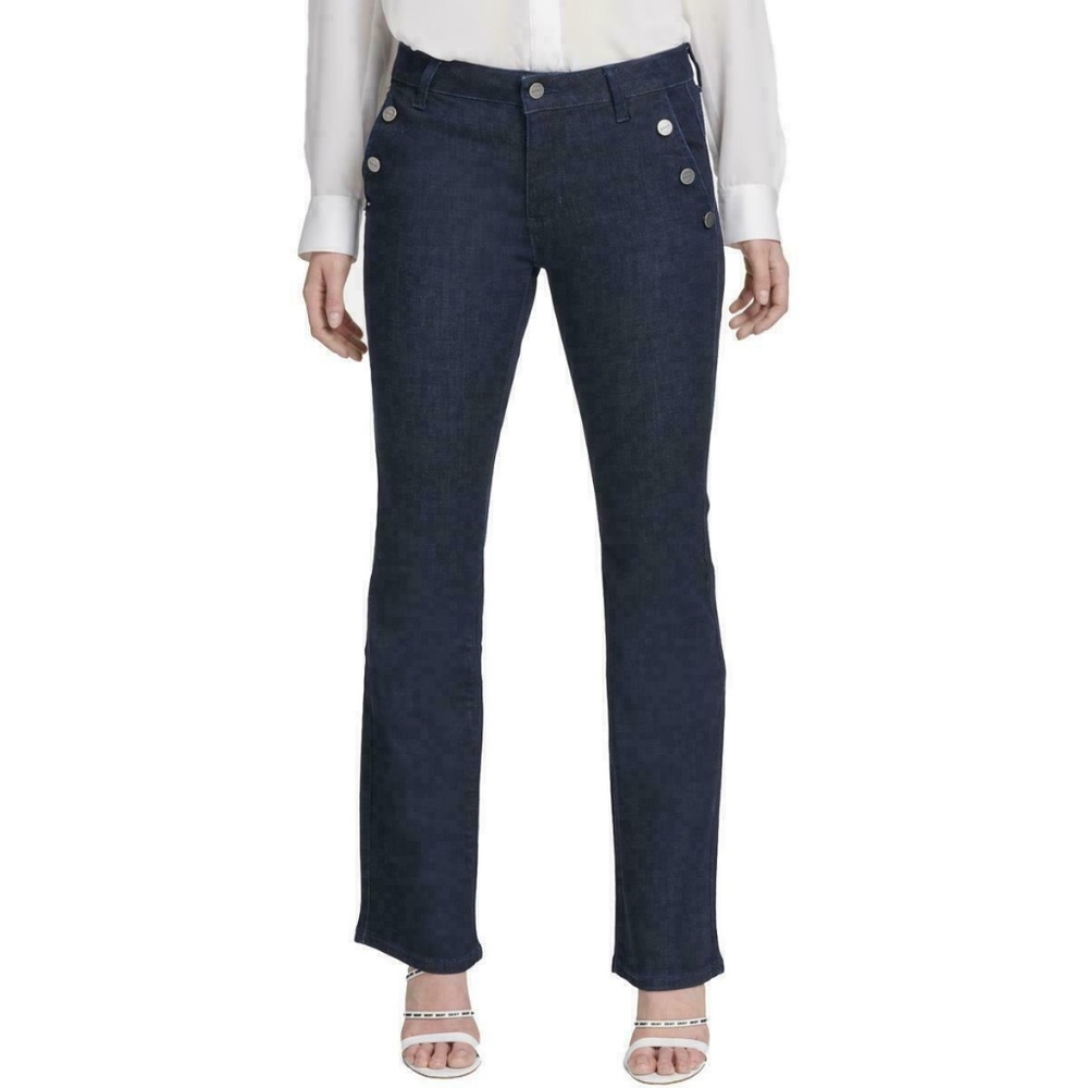 DKNY Womens Jeans Wide Leg